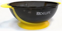 Чаша для краски DEWAL, желтая , с двумя ручками с прорезиненной вставкой 300 мл