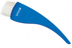 Кисть для окрашивания DEWAL, прозрачная синяя, с белой прямой  щетиной, широкая 50мм
