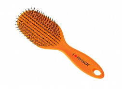 Парикмахерская щетка I LOVE MY HAIR 1502 оранжевая глянцевая
